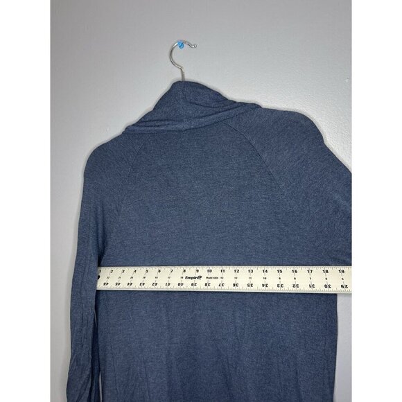 Athleta Studio Wrap Open Front Sweater Jacket Womens Sm Magnetic Clasp Navy Blue - Picture 6 of 11